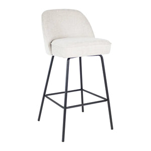 Barstuhl – Texture Stoff, Metall Gestell, Champagne Farbe - Lucy | Kick Collection