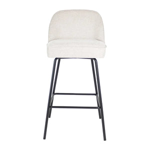 Barstuhl – Texture Stoff, Metall Gestell, Champagne Farbe - Lucy | Kick Collection