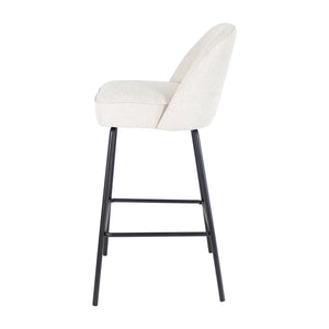 Barstuhl – Texture Stoff, Metall Gestell, Champagne Farbe - Lucy | Kick Collection