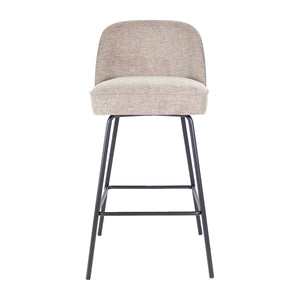 Barstuhl – Texture Stoff, Metall Gestell, Taupe Farbe - Lucy | Kick Collection