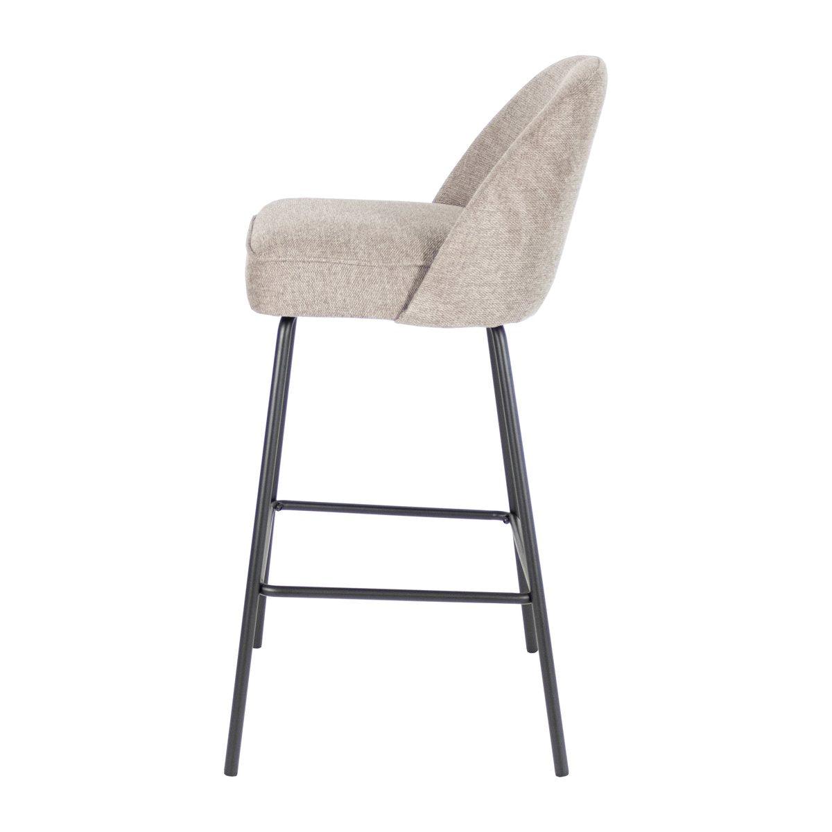 Barstuhl – Texture Stoff, Metall Gestell, Taupe Farbe - Lucy | Kick Collection