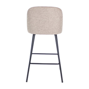 Barstuhl – Texture Stoff, Metall Gestell, Taupe Farbe - Lucy | Kick Collection