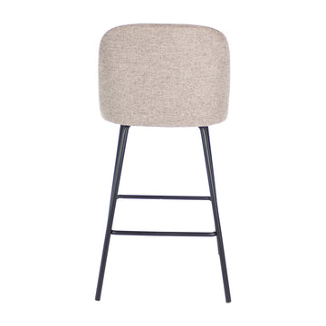 Barstuhl – Texture Stoff, Metall Gestell, Taupe Farbe - Lucy | Kick Collection