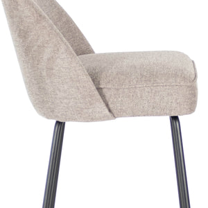Barstuhl – Texture Stoff, Metall Gestell, Taupe Farbe - Lucy | Kick Collection