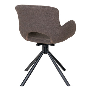 Esszimmerstuhl – Braun, 360° drehbar, Bouclé-Bezug, 82,5 cm hoch - Amorim | House Nordic
