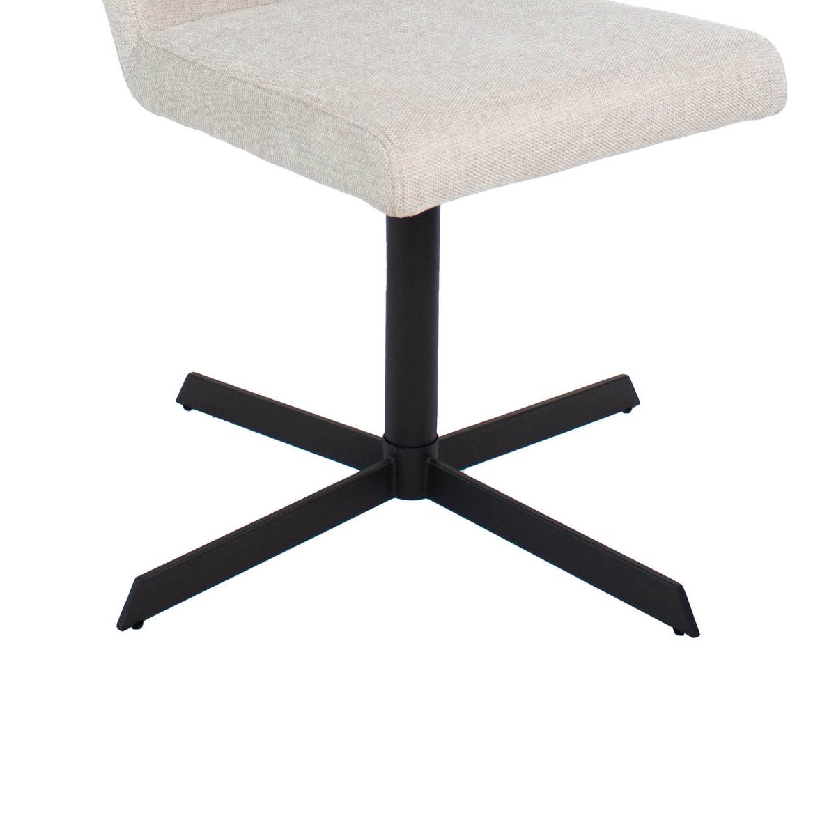 Drehstuhl – Texturstoff, Metallrahmen, 360° Drehfunktion, Champagner - Sam | Kick