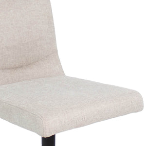 Drehstuhl – Texturstoff, Metallrahmen, 360° Drehfunktion, Champagner - Sam | Kick