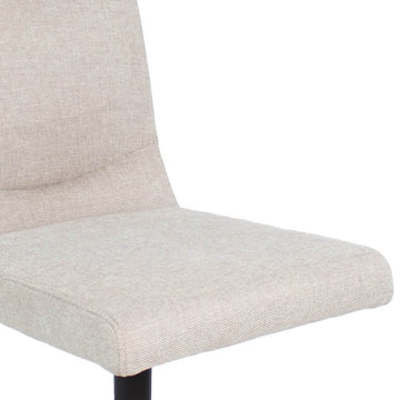 Drehstuhl – Texturstoff, Metallrahmen, 360° Drehfunktion, Champagner - Sam | Kick