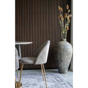 Esszimmerstuhl – Grauer Samt, Messingbeine, 76 cm - Geneve | House Nordic