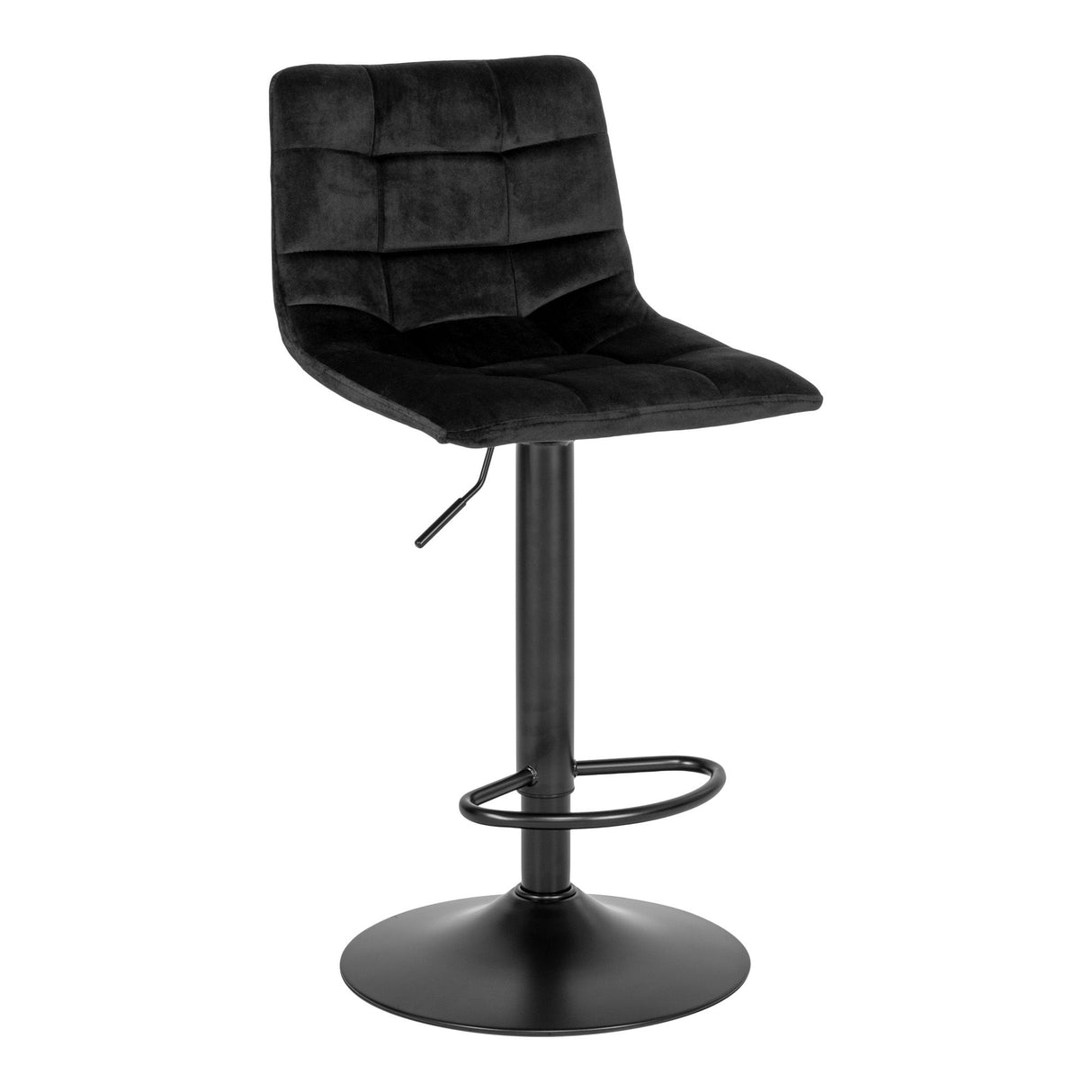 Barstuhl – Samtbezug, Höhenverstellbar, Schwarzes Metallgestell - Middelfart | House Nordic