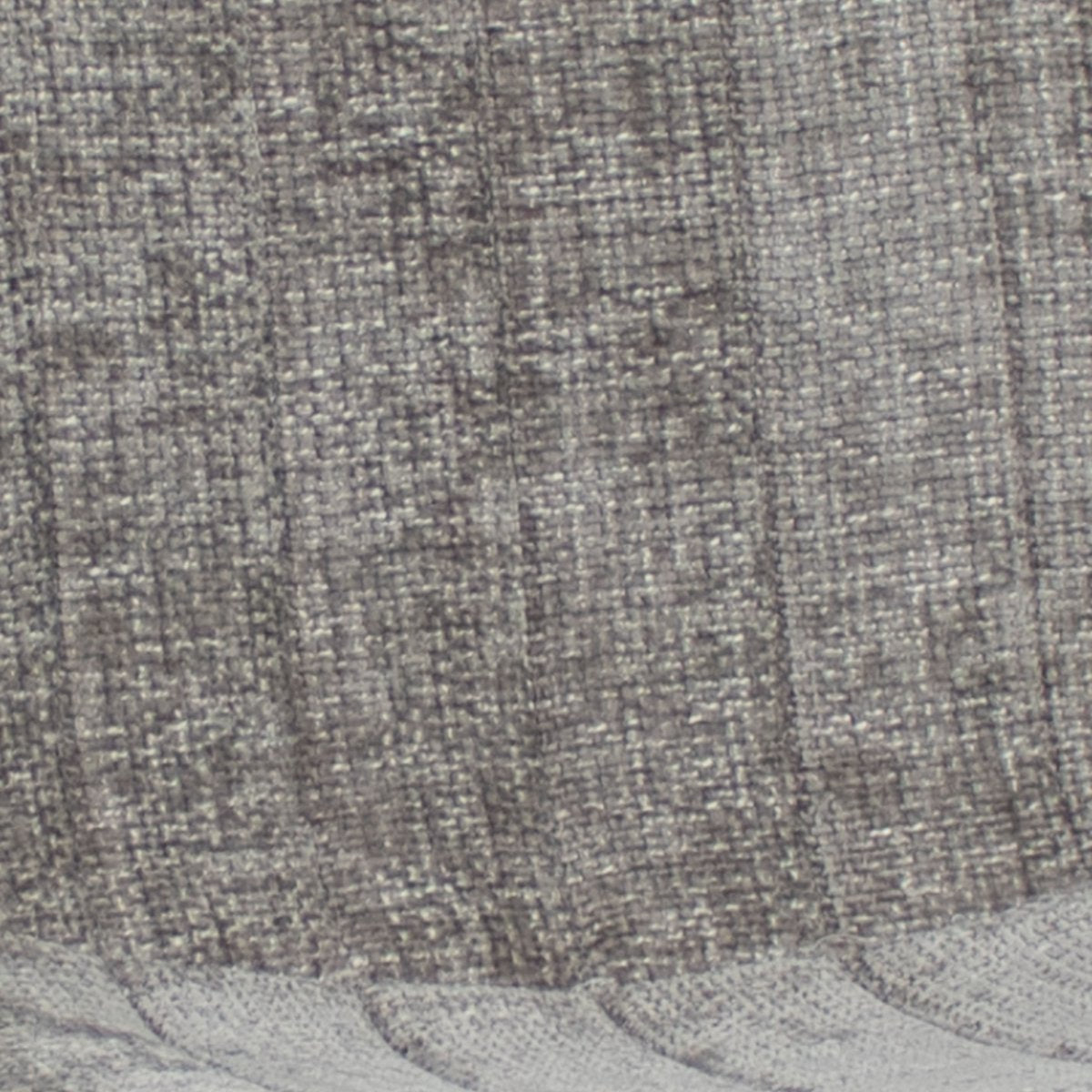 Esszimmerstuhl – Chenille Stoff, Metallrahmen, Streifensteppung, Grau - Sem | Kick