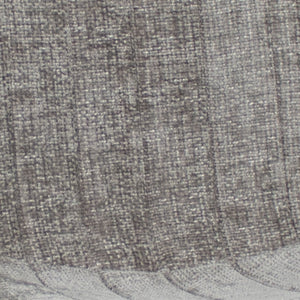 Esszimmerstuhl – Chenille Stoff, Metallrahmen, Streifensteppung, Grau - Sem | Kick