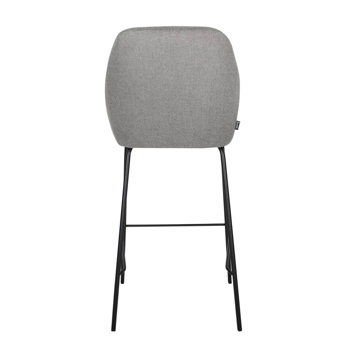 Barstuhl – Texturstoff, Metall Gestell, Armlehne Design, Dunkelgrau - Suus | Kick