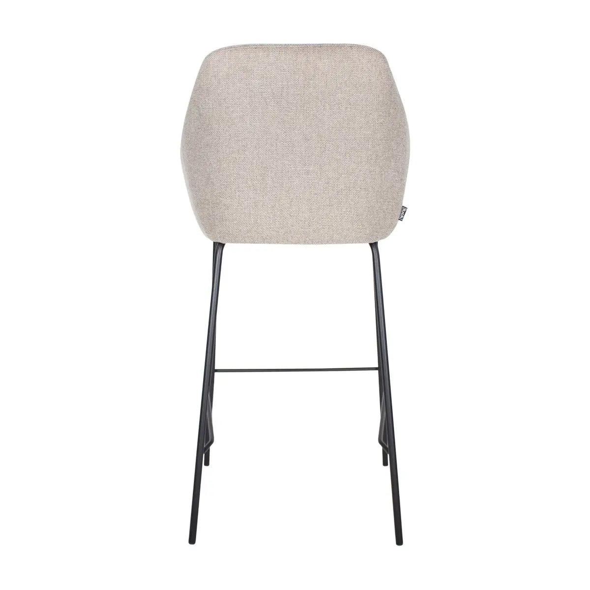 Barstuhl – Texturstoff, Metall Gestell, Armlehne Design, Taupe - Suus | Kick