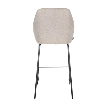 Barstuhl – Texturstoff, Metall Gestell, Armlehne Design, Taupe - Suus | Kick