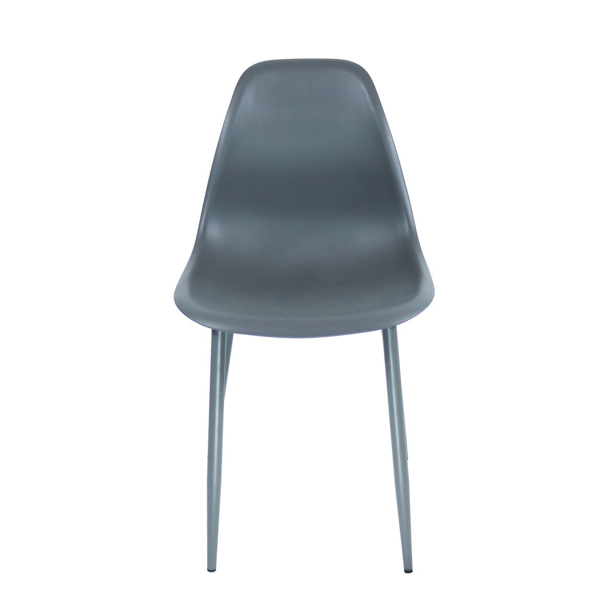 Gartenstuhl – Kunststoff Sitzschale, Metallgestell, Dunkelgraue Farbe - Nero | Kick Collection