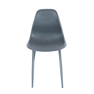 Gartenstuhl – Kunststoff Sitzschale, Metallgestell, Dunkelgraue Farbe - Nero | Kick Collection