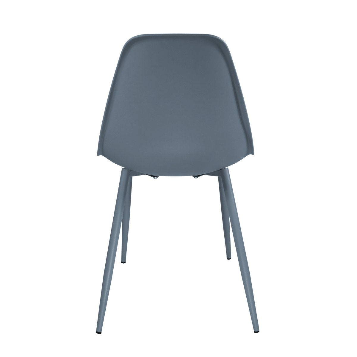Gartenstuhl – Kunststoff Sitzschale, Metallgestell, Dunkelgraue Farbe - Nero | Kick Collection