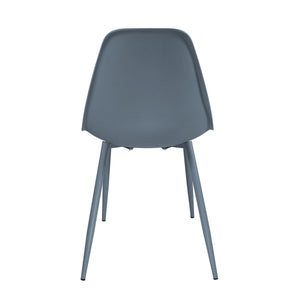 Gartenstuhl – Kunststoff Sitzschale, Metallgestell, Dunkelgraue Farbe - Nero | Kick Collection