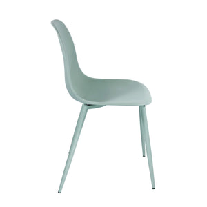Gartenstuhl – Kunststoff Sitzschale, Metallgestell, Pistaziengrüne Farbe - Nero | Kick Collection