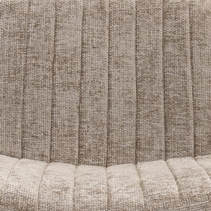 Sessel – Chenille Stoff, Metallgestell, Champagner Farbe - James | Kick Collection