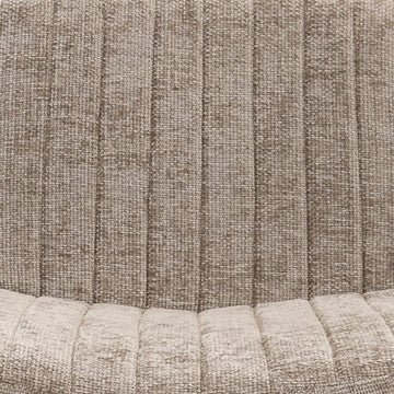 Sessel – Chenille Stoff, Metallgestell, Champagner Farbe - James | Kick Collection