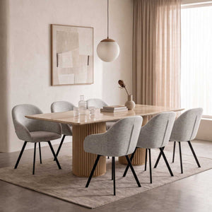 Dining Chair Upholstered Fabric with Padded Seat – Olof | Kick Collection