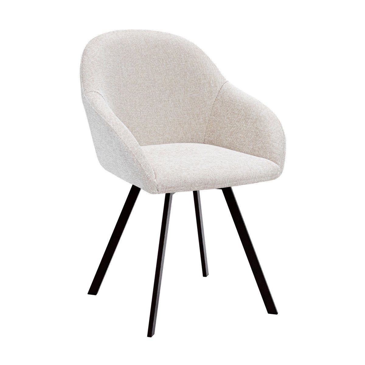 Drehstuhl – Strukturstoff Bezug, Drehfunktion 180°, Champagne Farbe - Olof | Kick Collection