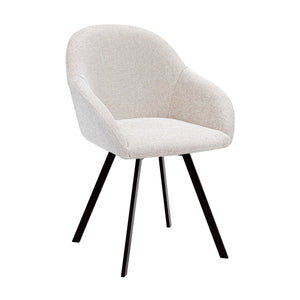 Drehstuhl – Strukturstoff Bezug, Drehfunktion 180°, Champagne Farbe - Olof | Kick Collection