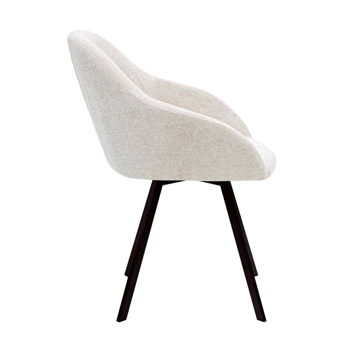 Drehstuhl – Strukturstoff Bezug, Drehfunktion 180°, Champagne Farbe - Olof | Kick Collection