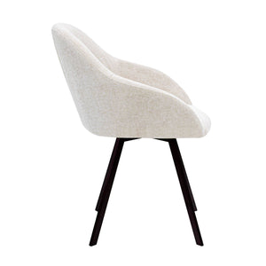 Drehstuhl – Strukturstoff Bezug, Drehfunktion 180°, Champagne Farbe - Olof | Kick Collection