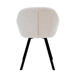 Drehstuhl – Strukturstoff Bezug, Drehfunktion 180°, Champagne Farbe - Olof | Kick Collection