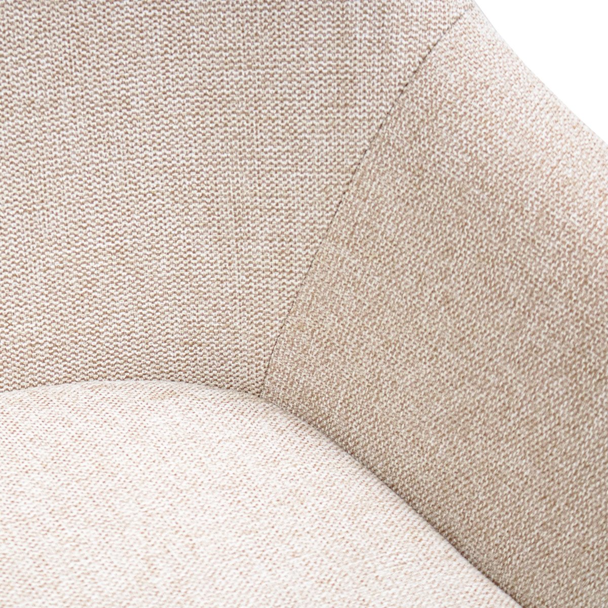 Drehstuhl – Strukturstoff Bezug, Drehfunktion 180°, Champagne Farbe - Olof | Kick Collection