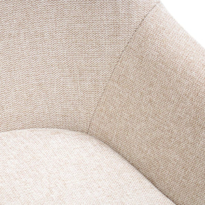 Drehstuhl – Strukturstoff Bezug, Drehfunktion 180°, Champagne Farbe - Olof | Kick Collection
