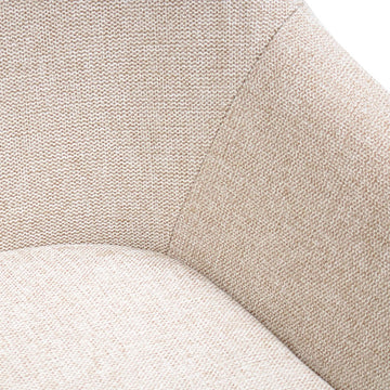 Drehstuhl – Strukturstoff Bezug, Drehfunktion 180°, Champagne Farbe - Olof | Kick Collection