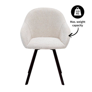Drehstuhl – Strukturstoff Bezug, Drehfunktion 180°, Champagne Farbe - Olof | Kick Collection
