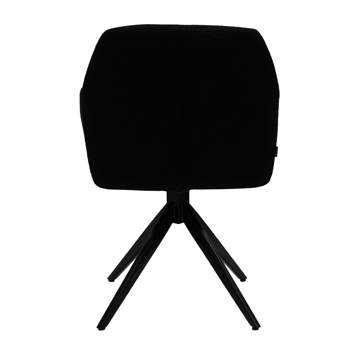 Drehstuhl – Strukturstoff Bezug, Schwarzes Metallgestell, Schwarze Farbe - Ravi | Kick Collection