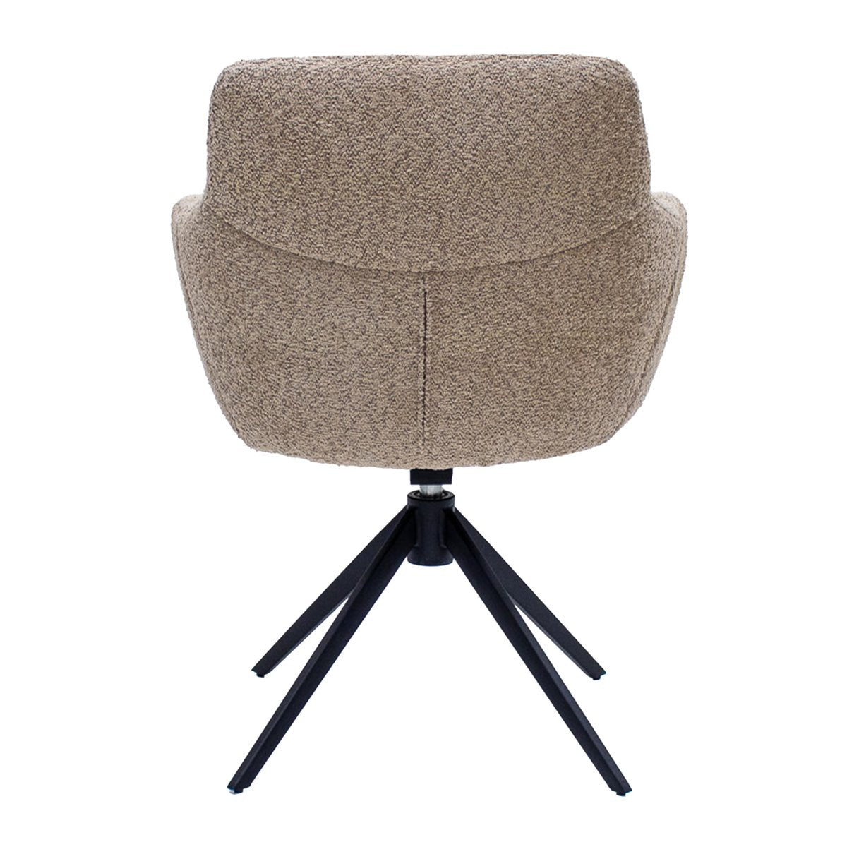 Esszimmerstuhl – Beige Farbe, Bouclé Bezug, 360° Drehfunktion - Fer | Kick Collection