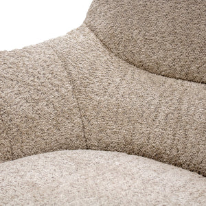 Esszimmerstuhl – Beige Farbe, Bouclé Bezug, 360° Drehfunktion - Fer | Kick Collection