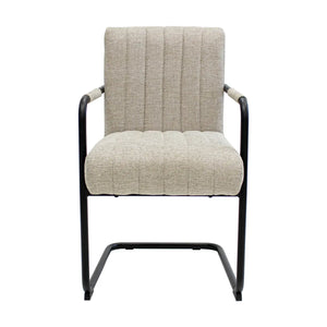 Sessel – Texture Stoff, Schwarzes Rohrgestell, Beige Farbe - Isa | Kick Collection