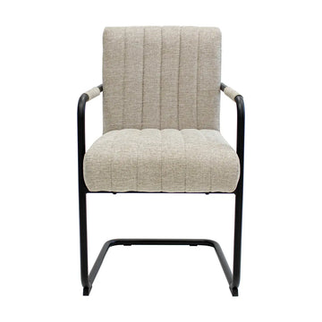Sessel – Texture Stoff, Schwarzes Rohrgestell, Beige Farbe - Isa | Kick Collection