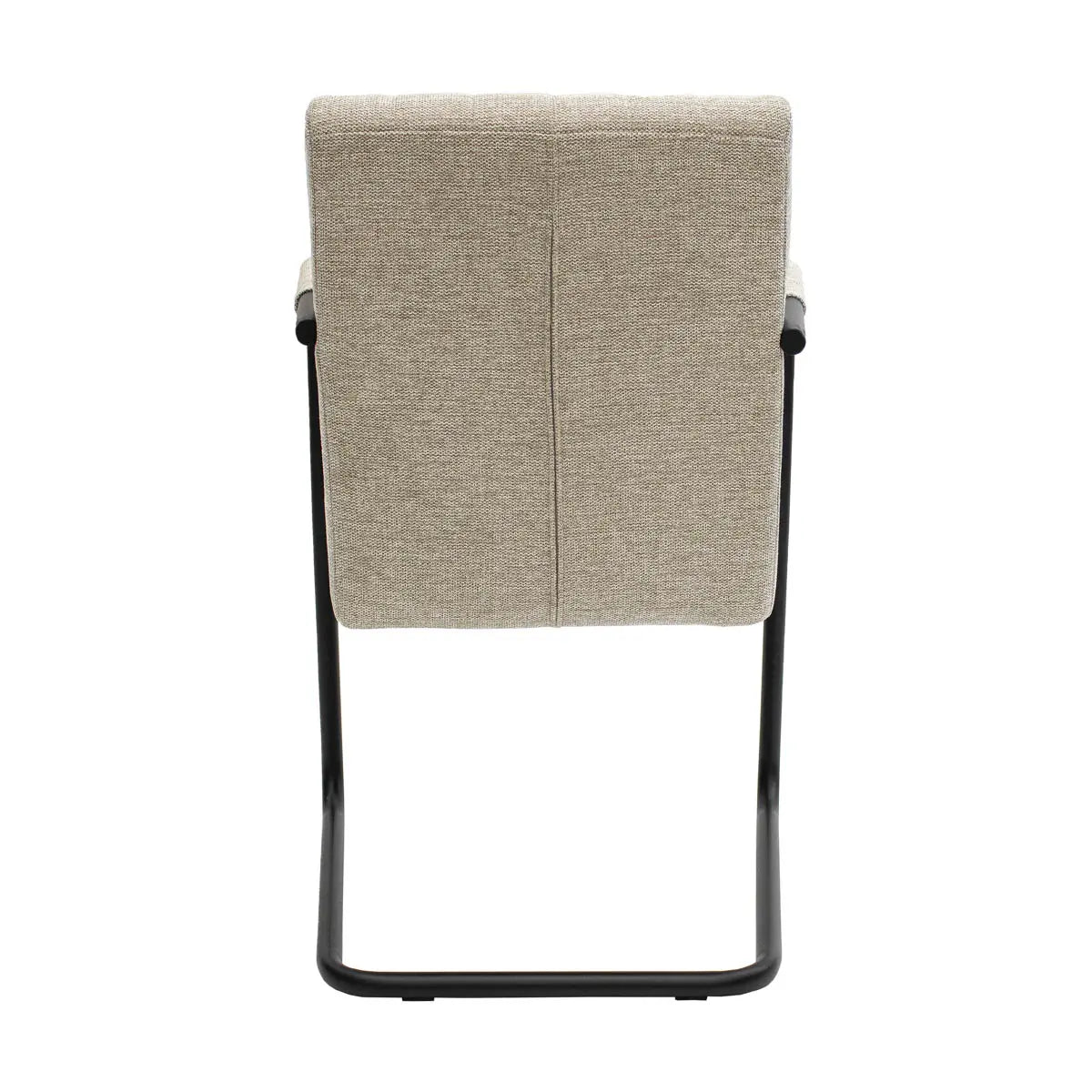 Sessel – Texture Stoff, Schwarzes Rohrgestell, Beige Farbe - Isa | Kick Collection