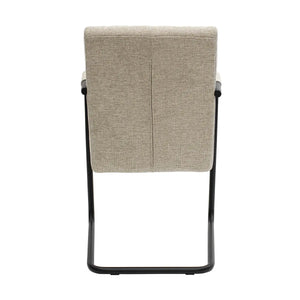 Sessel – Texture Stoff, Schwarzes Rohrgestell, Beige Farbe - Isa | Kick Collection