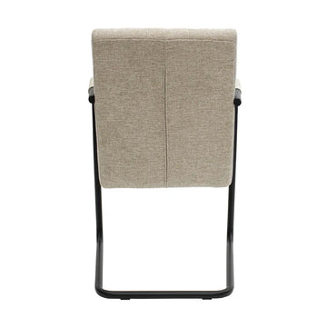 Sessel – Texture Stoff, Schwarzes Rohrgestell, Beige Farbe - Isa | Kick Collection