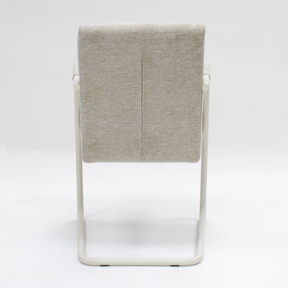 Sessel – Texture Stoff, Weißes Rohrgestell, Beige Farbe - Isa | Kick Collection