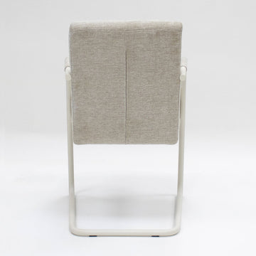 Sessel – Texture Stoff, Weißes Rohrgestell, Beige Farbe - Isa | Kick Collection