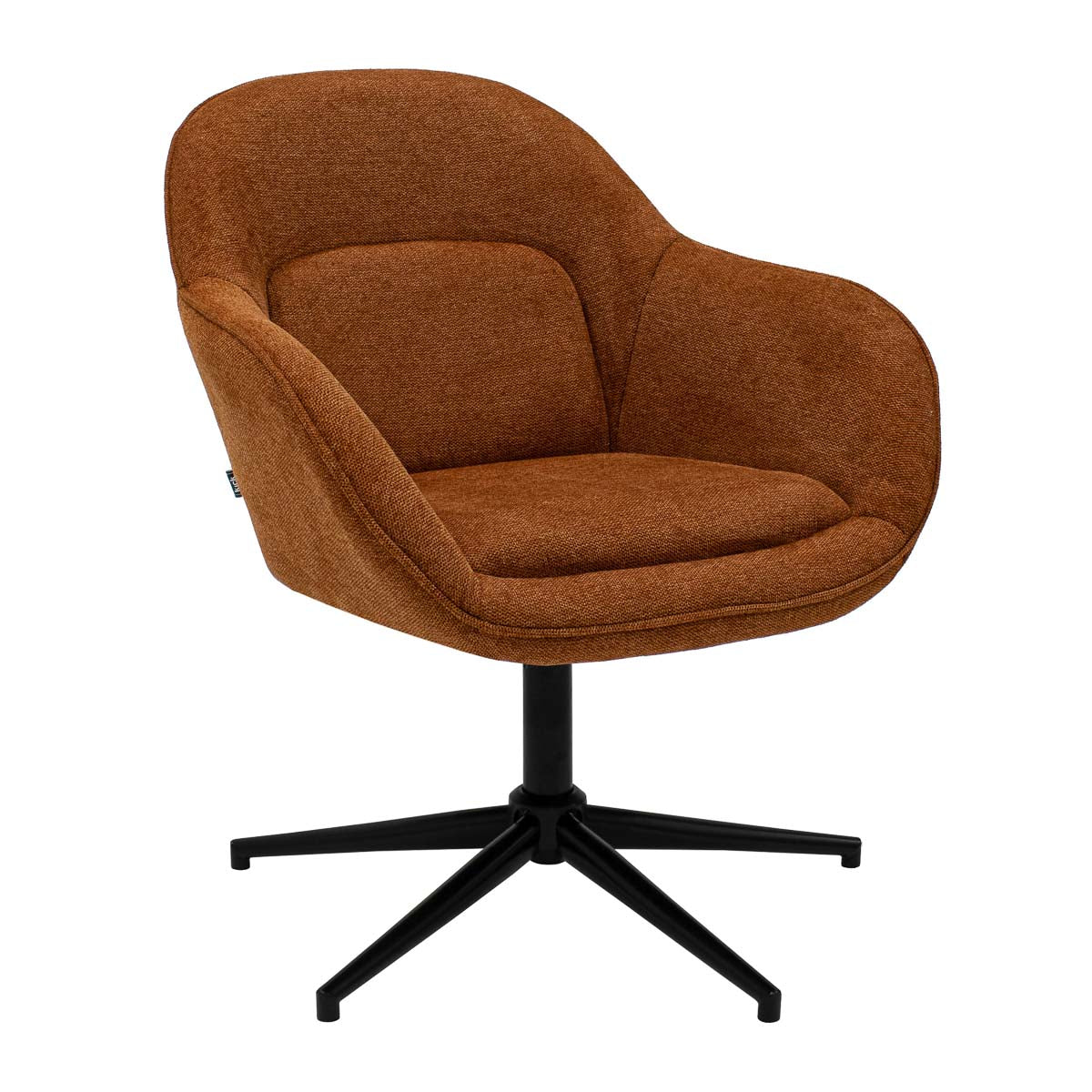 Relaxsessel – Texture Stoff, Drehfunktion Gestell, Terra Farbe - Lux | Kick Collection