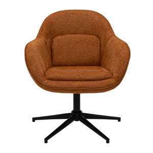Relaxsessel – Texture Stoff, Drehfunktion Gestell, Terra Farbe - Lux | Kick Collection