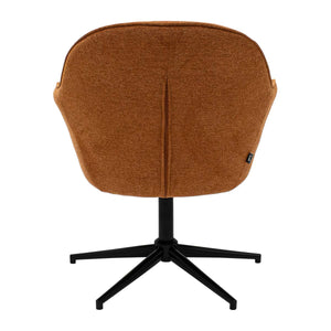 Relaxsessel – Texture Stoff, Drehfunktion Gestell, Terra Farbe - Lux | Kick Collection