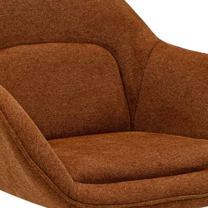 Relaxsessel – Texture Stoff, Drehfunktion Gestell, Terra Farbe - Lux | Kick Collection
